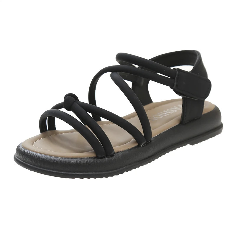 Girls Sandals Kids Sandals for Girls Summer Children Beach Shoes Princess Sweet Gladiator Sandals Open Toes Anti-skid 250219