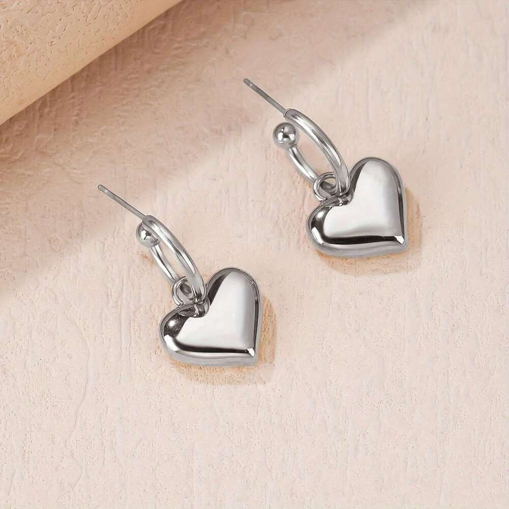 Titanium non fading earrings, women's stainless niche gold steel earrings and accessories