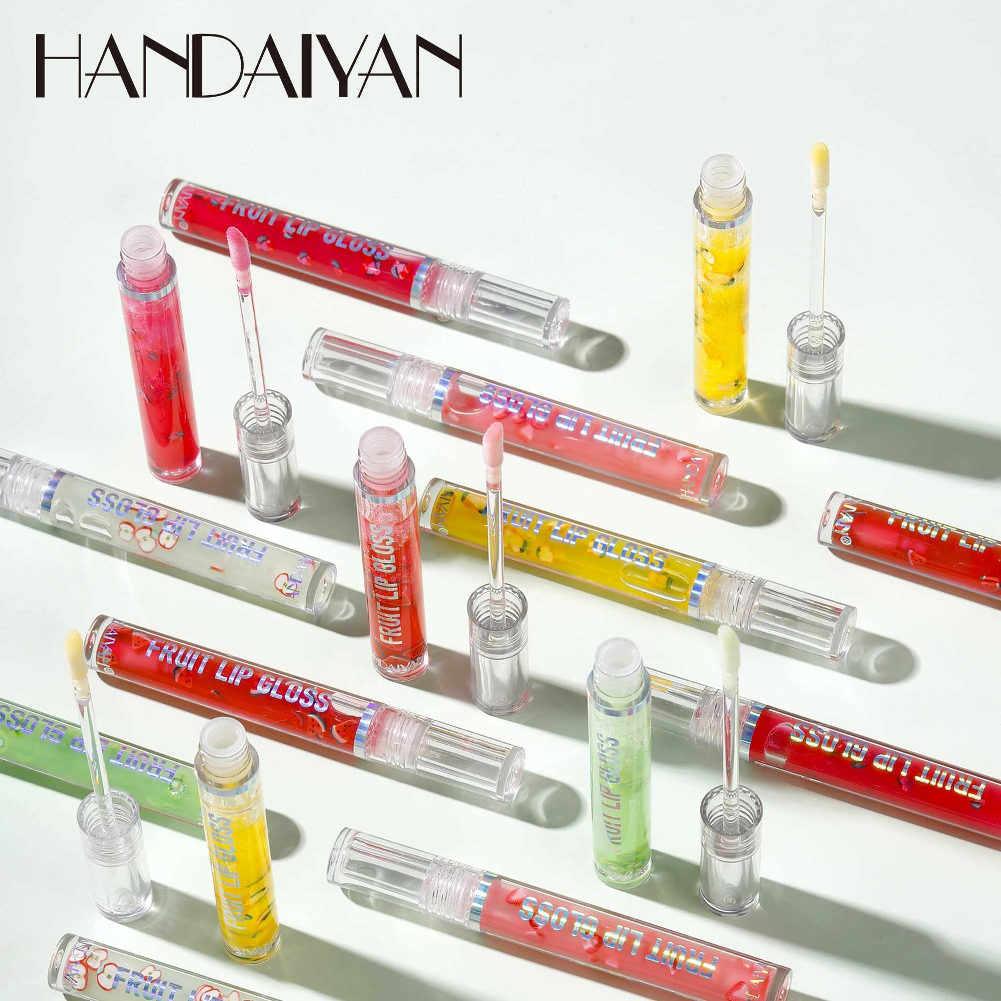 HANDAIYAN Fruit Flavor Lip Oil Moisturizing and Moisturizing Transparent Lip Protection Water Gloss Lip ColorW250219