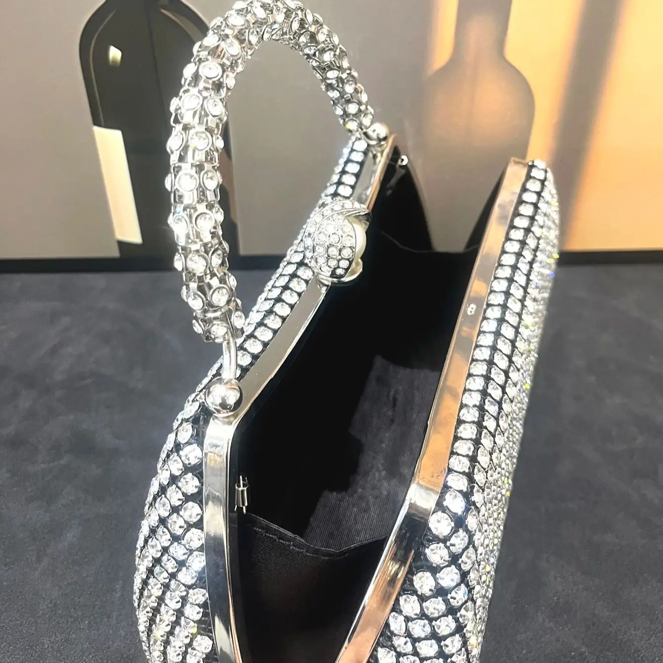 handmade Rhinestones Evening clutch Bag Purses and handbag y ner shiny Crystal Clutch purse bucket bag shoulder bags 250218