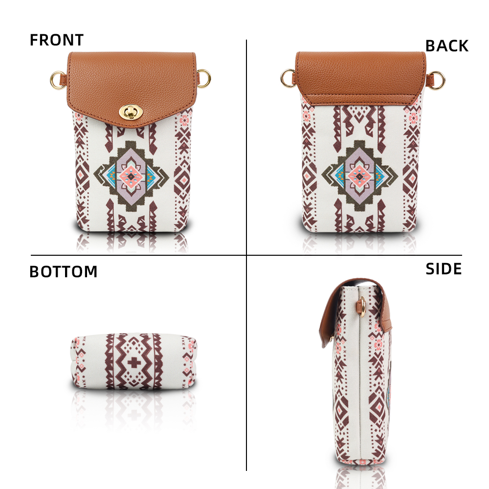 Fashionable Retro Bohemian Style Crossbody Bag, Lightweight & Portable Women Phone Pouch, Suitable As Gift
