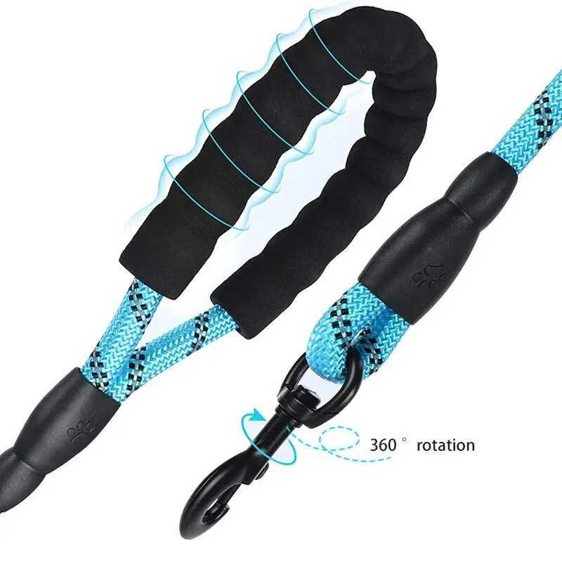 Pet Reflective Leash Nylon Round Leash Explosionproof Punch Leash Dog Walking Round Leash Without StrangulationXJ250218
