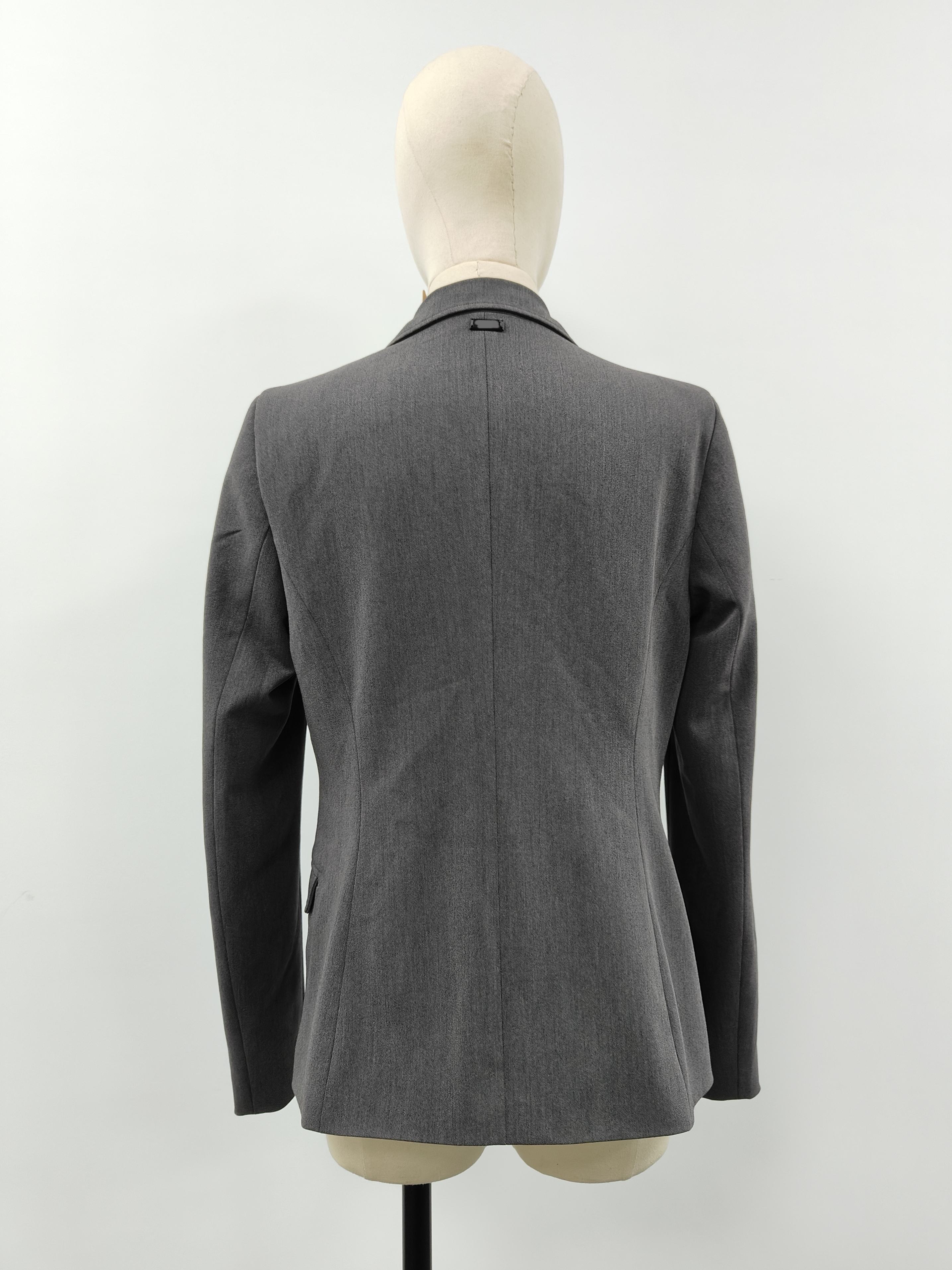 Grey Slim-fitting Women Blazer Jacket Cardigan