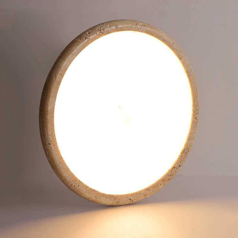 Modern Cream Style Warm Room Bedhead Ceiling Light Fixtures Yellow Travertine Corridor Living Room Restaurant 15W Led Lamps Z250219