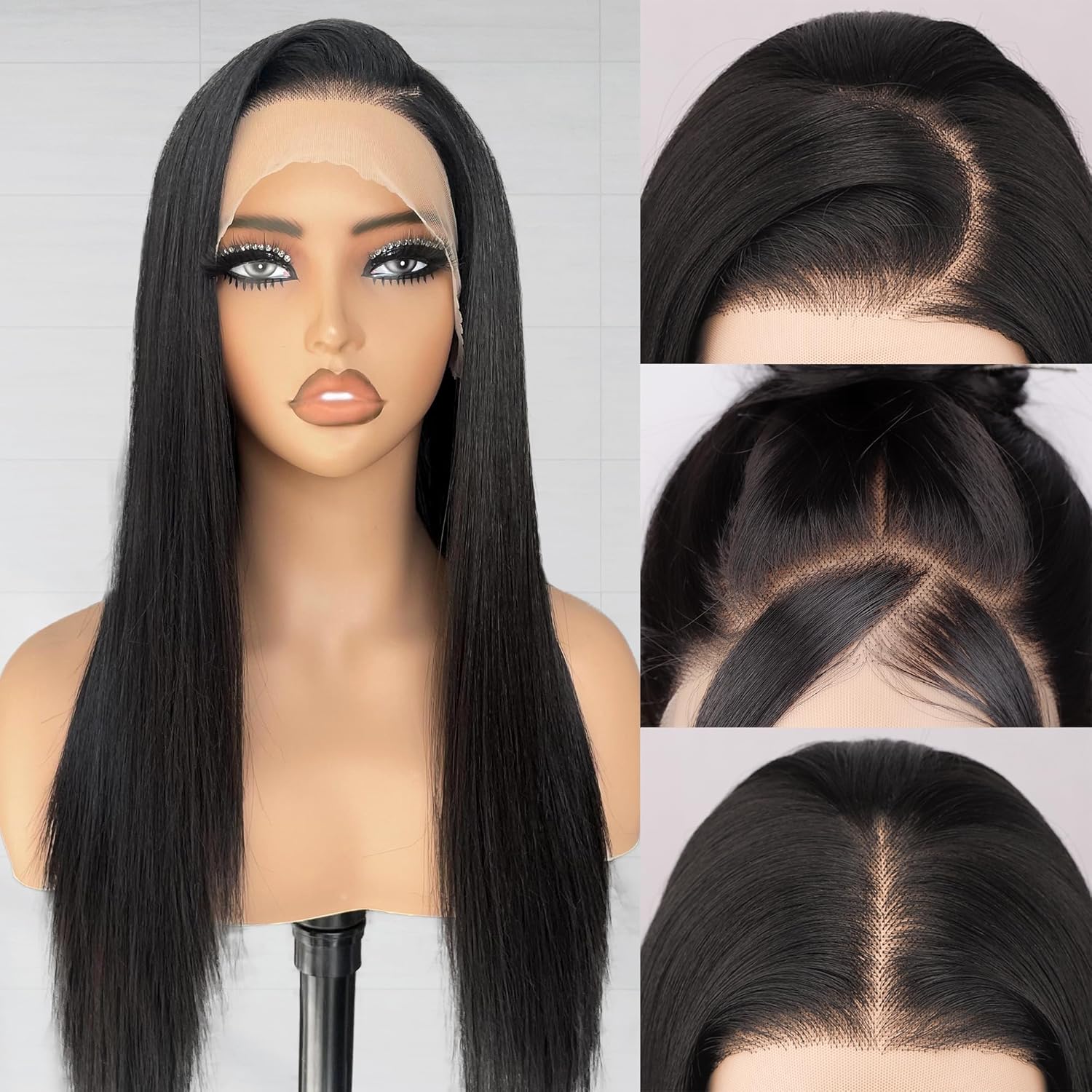 Full Lace Wigs Human Hair Wig For Women Brazilian Straight HD Lace Frontal Wig pre plucked silk straight Glueless Wig Diva25