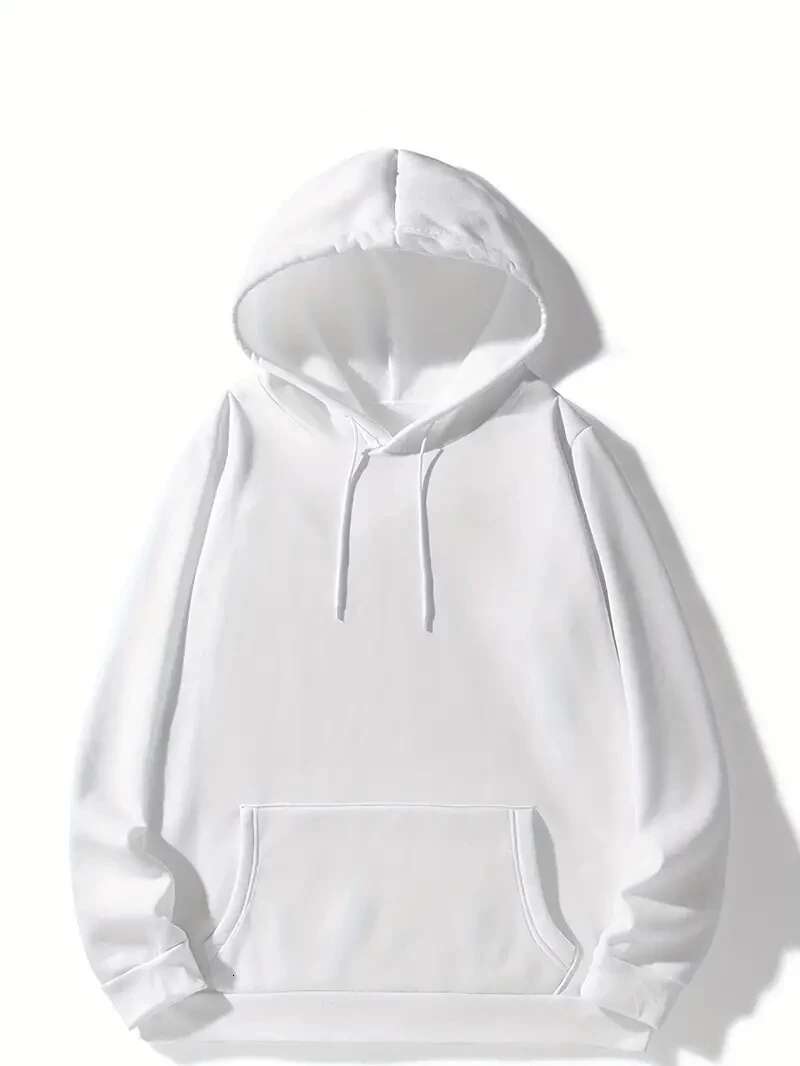2023 Spring Autumn Men's And Women's Casual Hooded Pullover Pure Color Sports Hoodie Sweatshirt Top