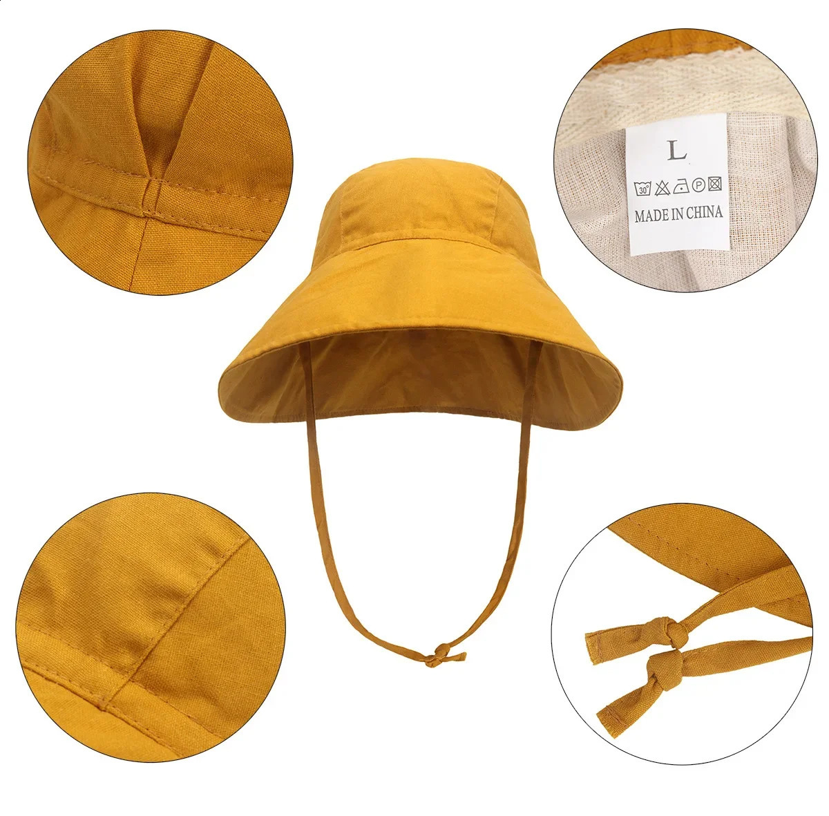 Personalized Big Brim Baby Sun Hat Summer Spring Kid Bucket Hat for Girl Boy Cotton Linen Children Cap Beach Travel Kid Hat 2-4Y 250219