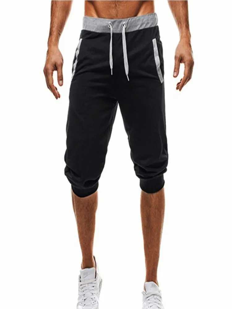 European and American slim fit fitness casual sports mens sports pants casual cropped pants W250219
