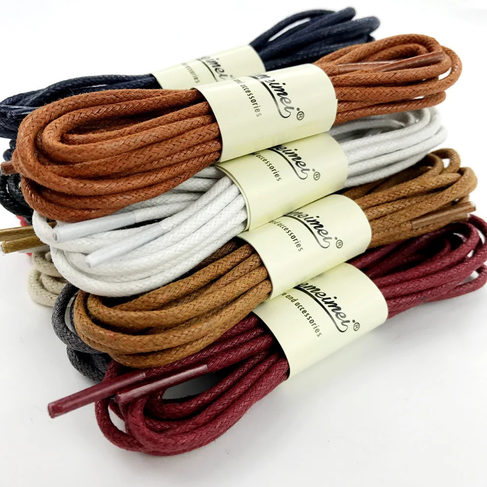 Casual Cotton Shoelaces Waterproof Waxed Oxford Round Shoe laces Leather Shoestring Cord Ropes 60cm80cm100cm120cm140cm180cm 250219