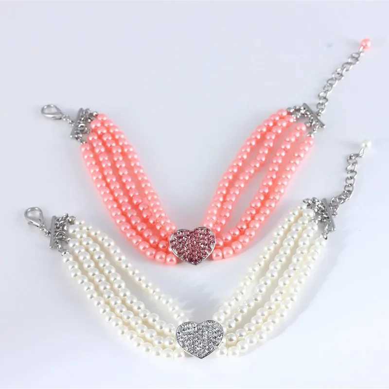 Pet Collar Puppy Cat Small Dog Jewelry Necklace Party Pearl Collar Fashion Dog Collars Pet Accessories W250219
