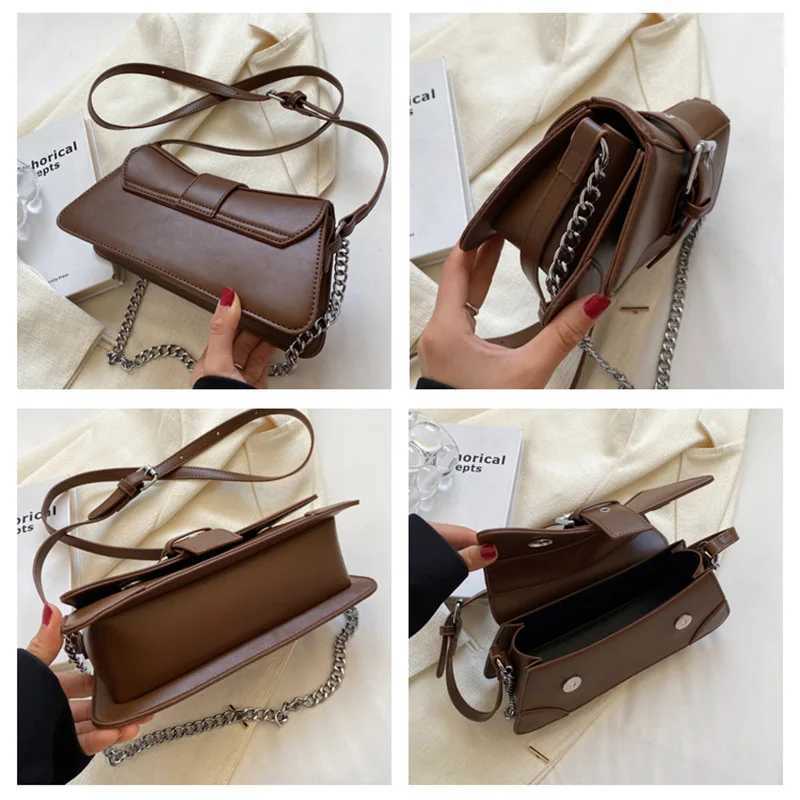 Solid color Wen Chain Shoder Side Bag Small PU Leather Handbag And Wallet Vintage Luxury Brand Lady Flap Crossbody Sling Bag Z250318