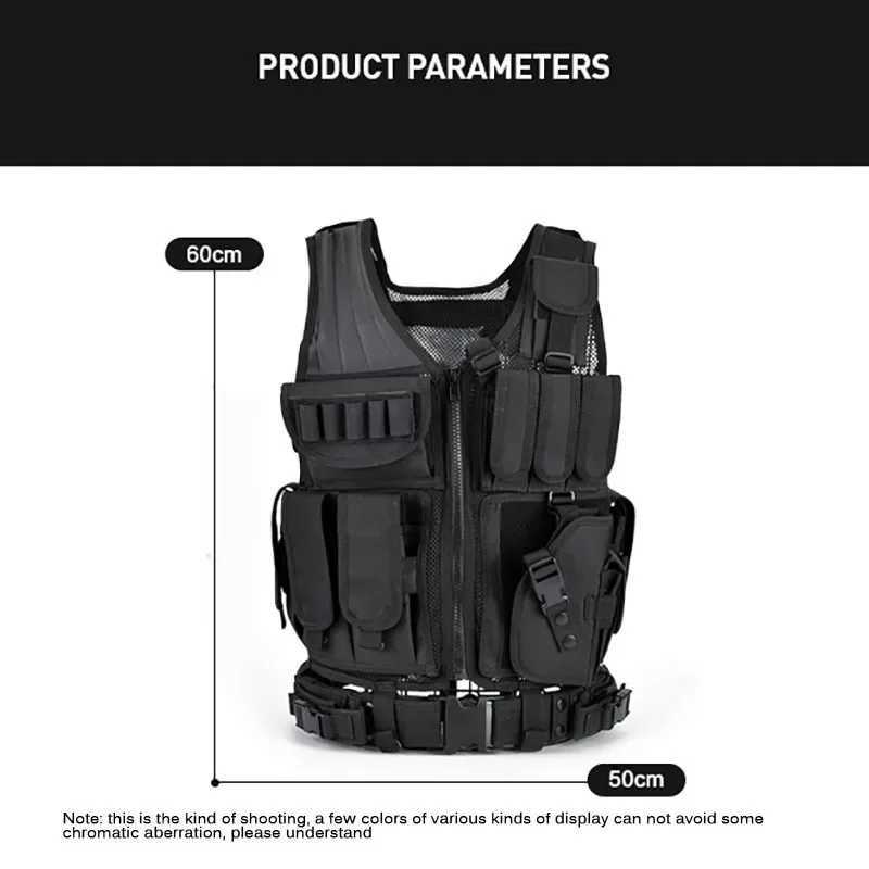 Tactical Vest Combat Armor Vests Mens Tactical Hunting Vest Adjustable Armor Outdoor CS Training Vest AirsoftXJ250219