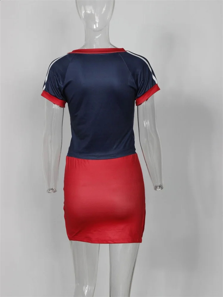 kliou Panelled Casual Women 2 Piece Set Summer Tracksuits Short Sleeve V-neck T-shirtsSolid Bandage Mini Skirts Female Outfits 250218