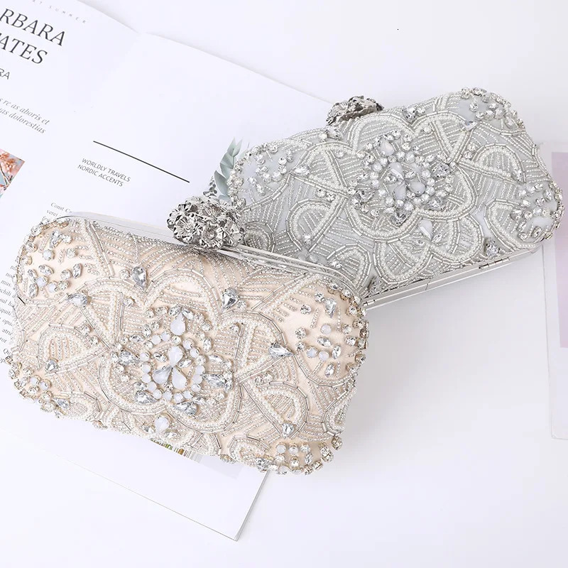 Womens Handheld Bag with European and American Style Diamond Embedding Party Evening Dress Bridesmaid Storage 250218