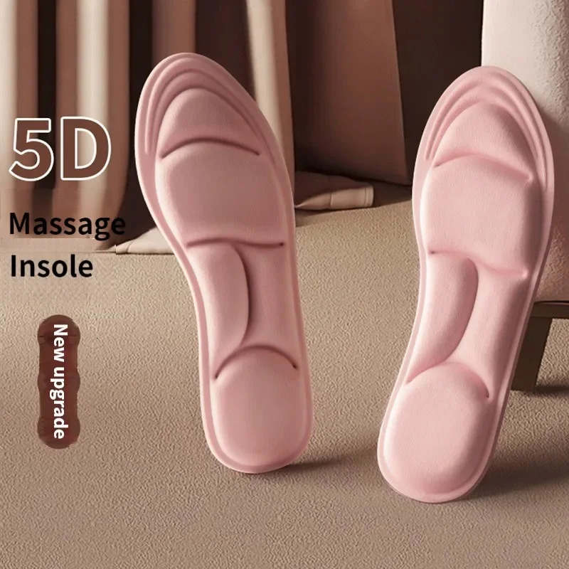 5D Sport Insoles for Shoes Women Men Memory Foam Deodorant Breathable Cushion Running Feet Care Orthopedic Insole 250219