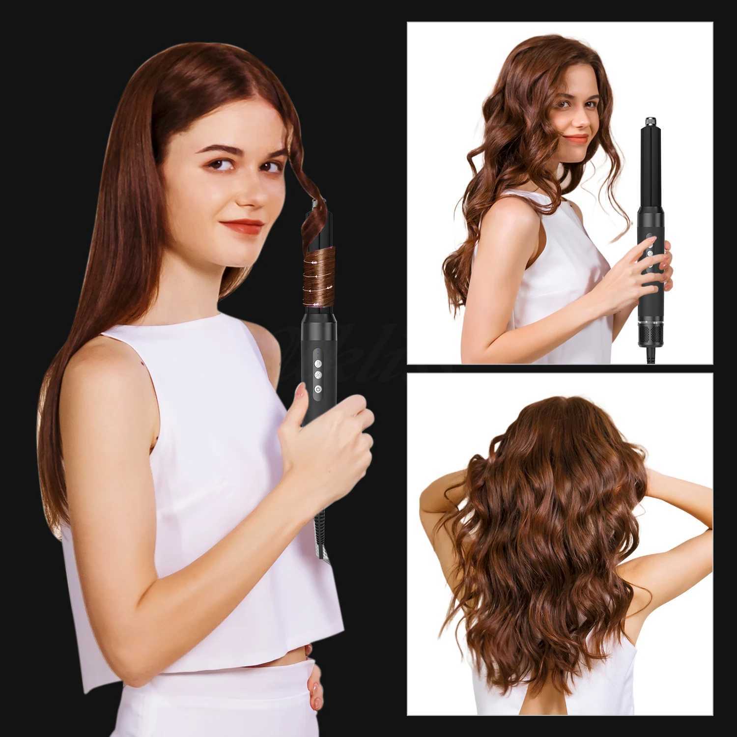Brushless High Speed Hair Dryer 7 In 1 Hair Dryer Brush with Diffuser Ionic Blow Dryer Hot Air Styling Comb Auto Hair Curler M250219
