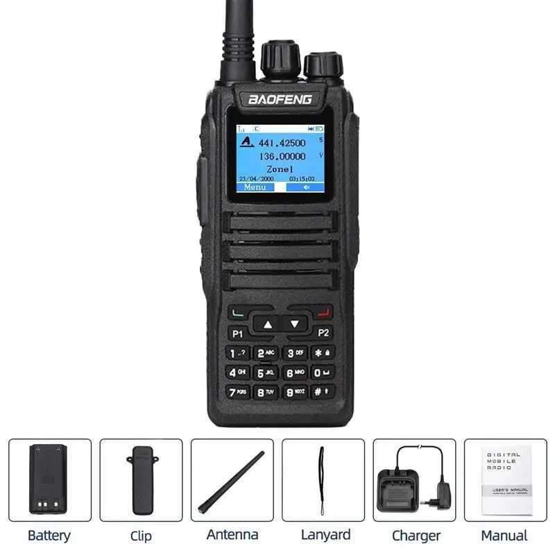 Top DMR DM 1701 Digital Walkie Talkie Dual Mode Analog Two Way Radio Open GD77 Dual Time Slot Tier 1+2 Ham Radio DR 1801XJ250219