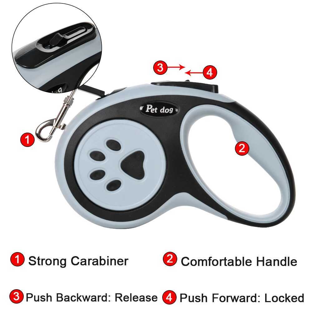 3M 5M Durable Dog Leash For Small Medium Dogs Cats Automatic Retractable Puppy Lead Extending Walking Pet Roulette Chihuahua PugXJ250218