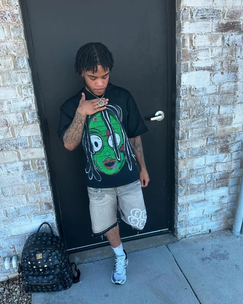 Hip hop punk dark oversized cartoon print short sleeve men Gothic Harajuku trend shirt Retro loose casual oversized T-shirt 250214