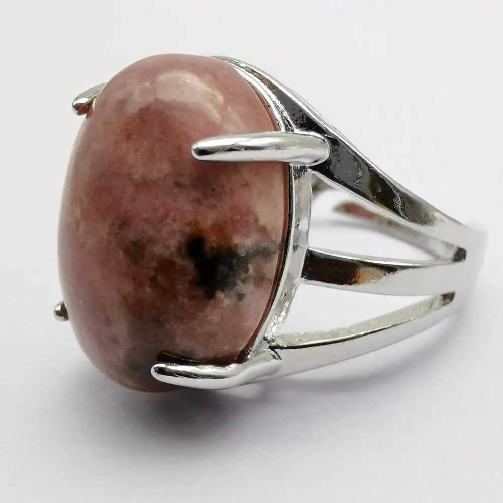 Crystal Aventurine Tigereye Rhodonite Sodalite Lapis Howlite Sandstone Carnelian Stone Bead GEM Finger Ring Jewelry Size 8-9XJ250219