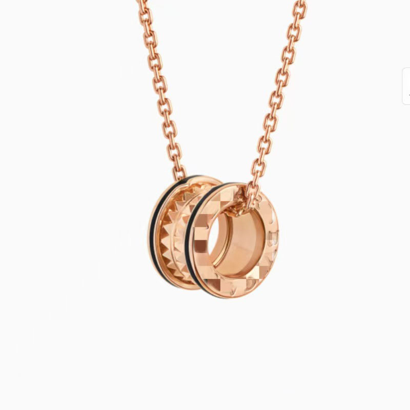 Brand men's and women's pendant luxurious ceramic stainless steel designer high version gold necklace