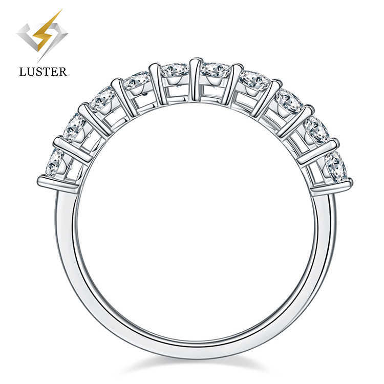 0.5u Thick White Gold Sterling Silver 925 Ring Moissanite Jewellery Moissanite Silver Ring