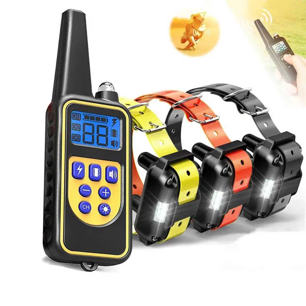 1pc 800m LCD Dog Training Collar/Remote Control Pet Bark Stopper Dog Waterproof Electric Training Collars With Beep/ShockXJ250218