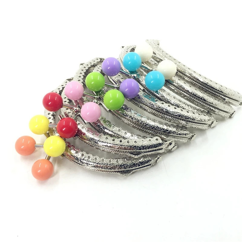 10PCS 10.5CM Candy Head Silver Semicircle Metal Coining Pattern Purse Frame Bag Kiss Clasp DIY Bag Sewing Accessories 250214