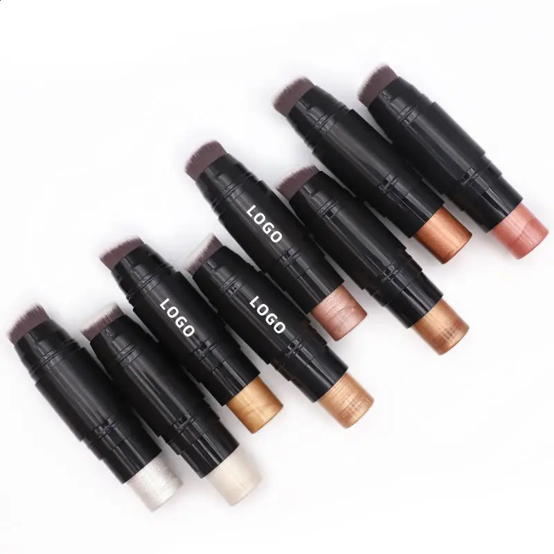 20pcs Makeup Highlighter Stick Custom Bronzer Shimmer Contour Highlight Creamy Stick With Brush Cosmetics Wholesale Bulk 250214