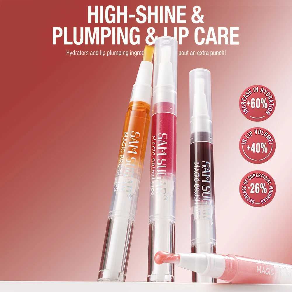 6-Color Fruity Honey Lip Gloss Rotating Design Lescent Lip Tint Moisturizing Shimmering Smooth Application for a GlossyW250219