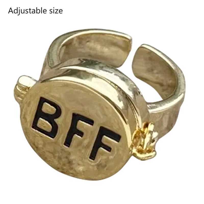 R2LE Can Be Opened BFF Ring Vintage Finger Ring Adjustable Open Silver Color Rings Trend Mens And Womens Jewelry GiftXJ250219