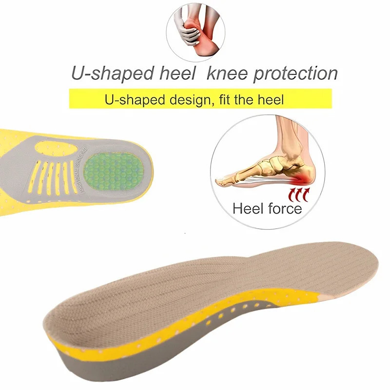 1 Pair Orthopedic Insoles Ortics Flat Foot Health Sole Pad Arch Support for Plantar Fasciitis Feet Care 250219