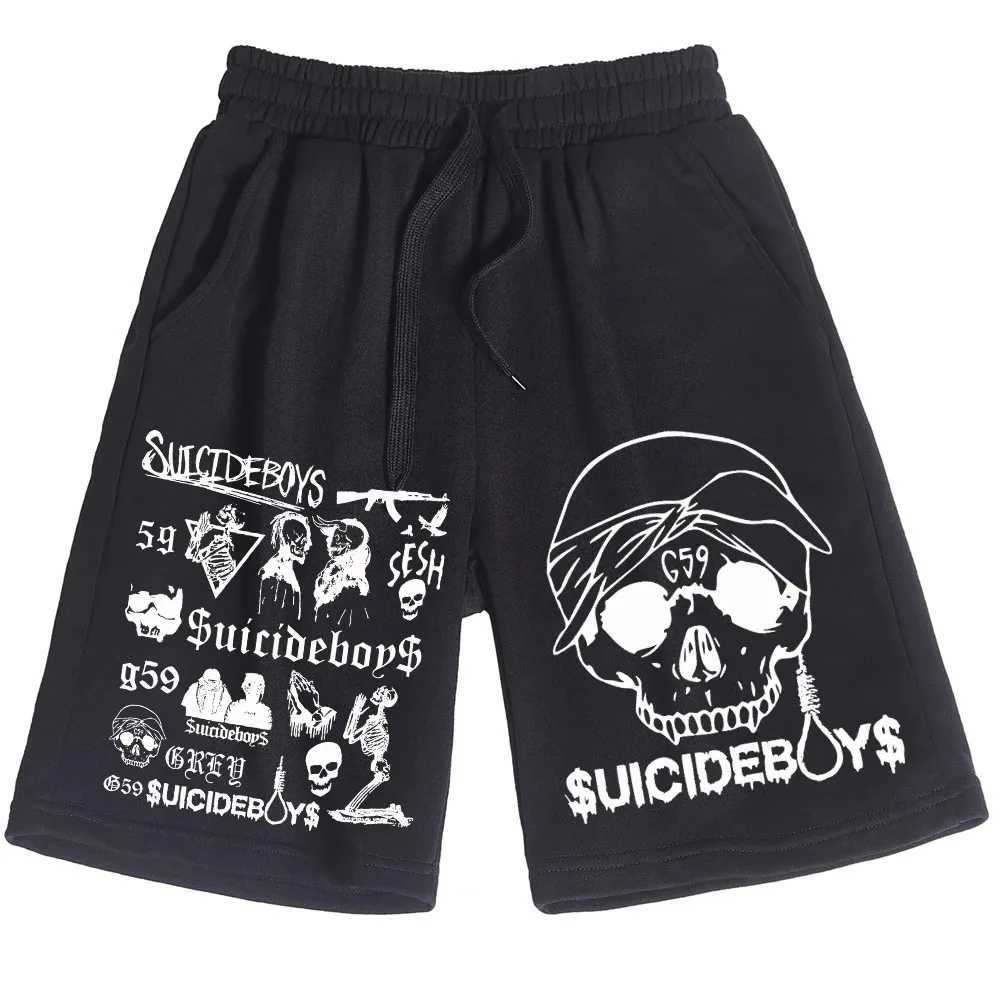 Men's Shorts Suicide boy rap hip-hop shorts cotton Trouser mens pants z250219
