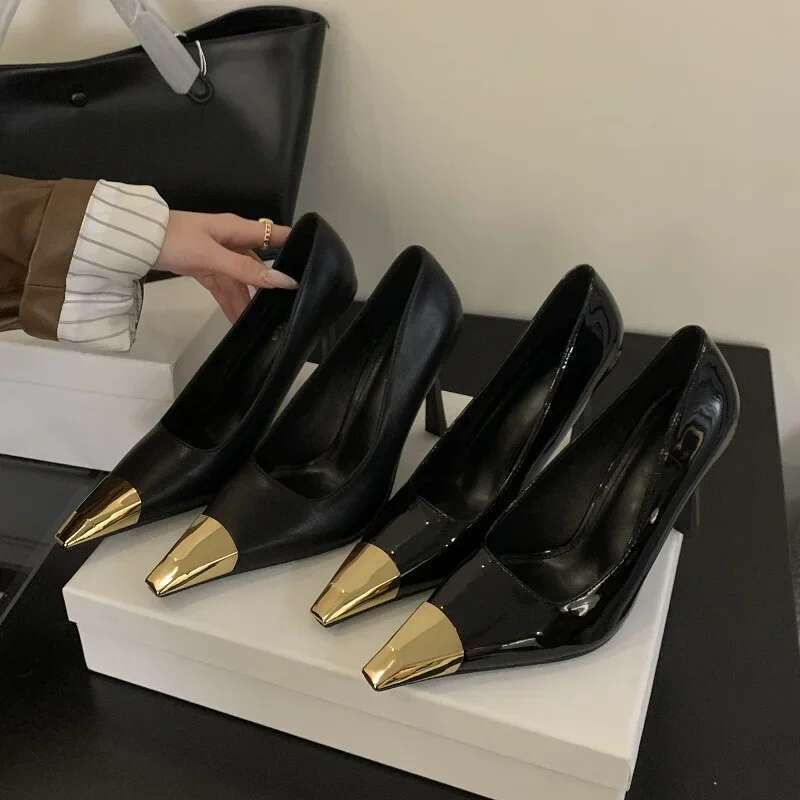 Street Style Pointed Toe Women Pumps Elegant Thin High Heels Shoes Sexy Party Prom Dress atos De Mujer