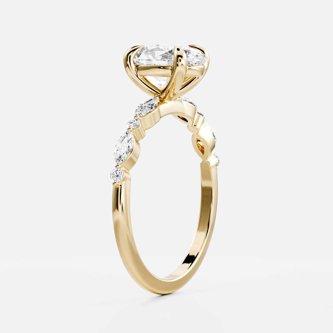 Luster Jewelry High Quality Oval 3ct Moissanite Engagement Wedding Ring for Women 10k/14k/18k Gold