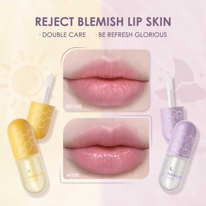 FOCALLURE Day Night Moisturizing Repairing Lip Oil Instant Volume Lip Plumper Reduce Lip Fine Line Lips Care Makeup CosmeticsW250219