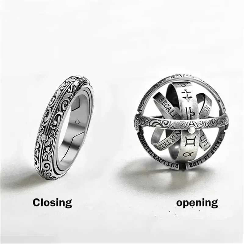 Astronomical B All Rings For Women Men Creative Complex Rotating Cosmic Finger Ring Jewelry 2024 Fashion Male Female RingsXJ250219
