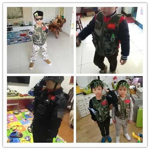Hunting Kids Camouflage Airsoft Vest Children Hunting Clothes Tactical Cosplay Costume Sniper CS War Game WaistcoatXJ250219