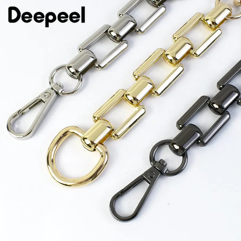 2/5Pcs Deepeel 18cm Metal Chain Bag Shoulder Strap Extension Chains Handles D Ring Adjust Lobster Buckles DIY Hardware Accessory 250214