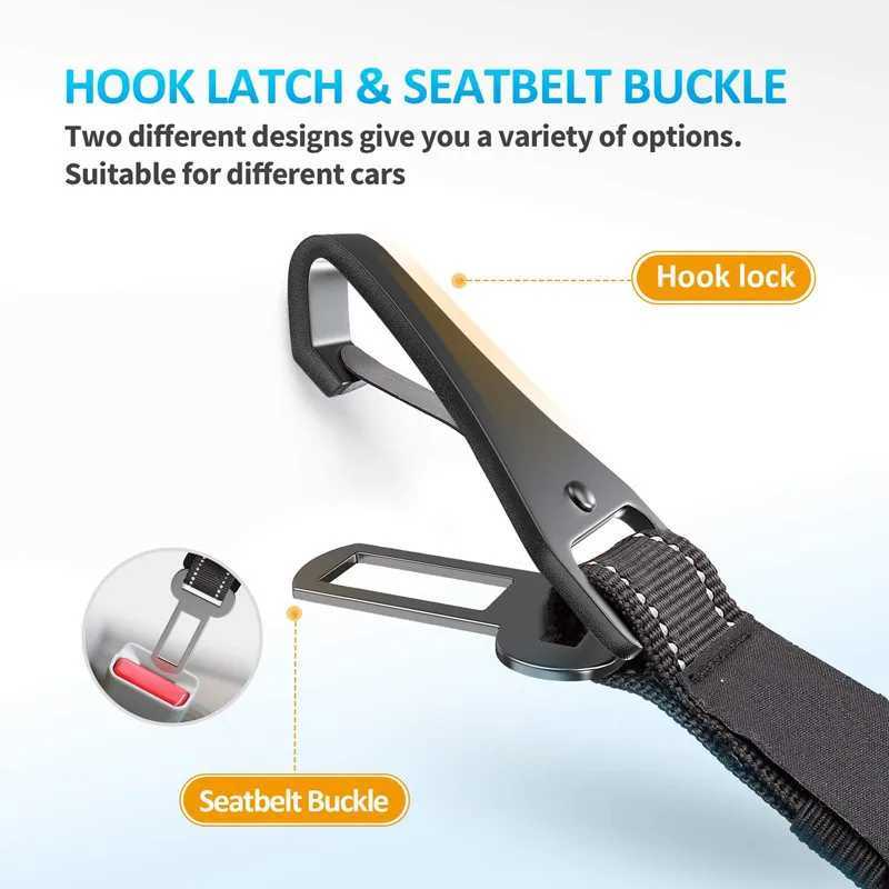 3-In-1 Dog Car Seat Belt Adjustable Pet Dog Cat Car Safety Leash Vehicle BeltsReflective Nylon Rope Harness Dog AccessoriesXJ250218