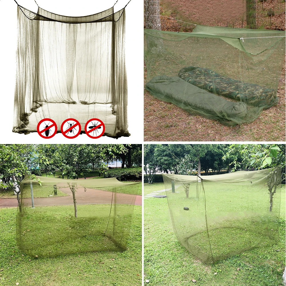 200cm Outdoor Camping Mosquito Net Huge Hammock Insect Bug Tarp Repellent Breathable Mesh Tent Insect Canopy Netting Bed Curtain 250218