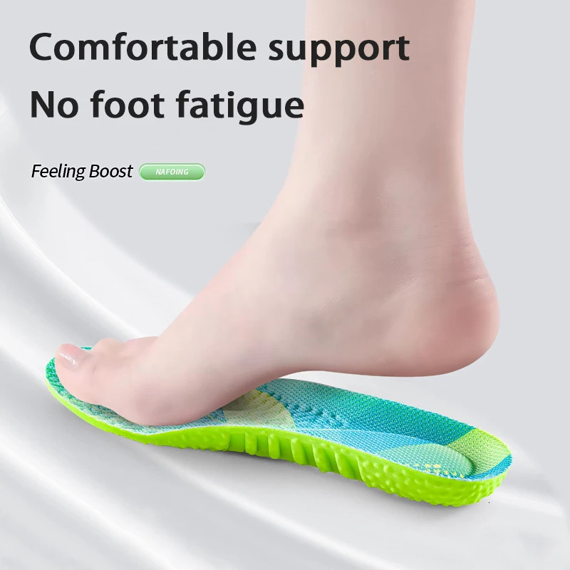 PU air cushion sports insole soft and comfortable sole arch support mens womens elastic shock absorption 250219