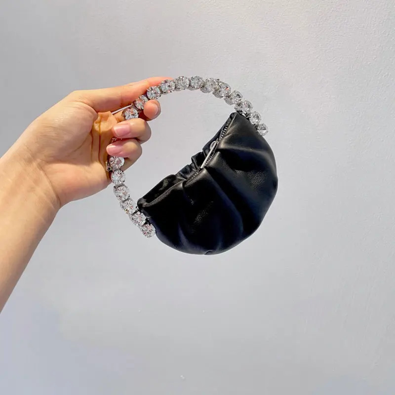 Shiny Crystal Purses And Handbag y ner Rhinestones Clutch Purse Bag For Women purse Leather Shoulder 250218