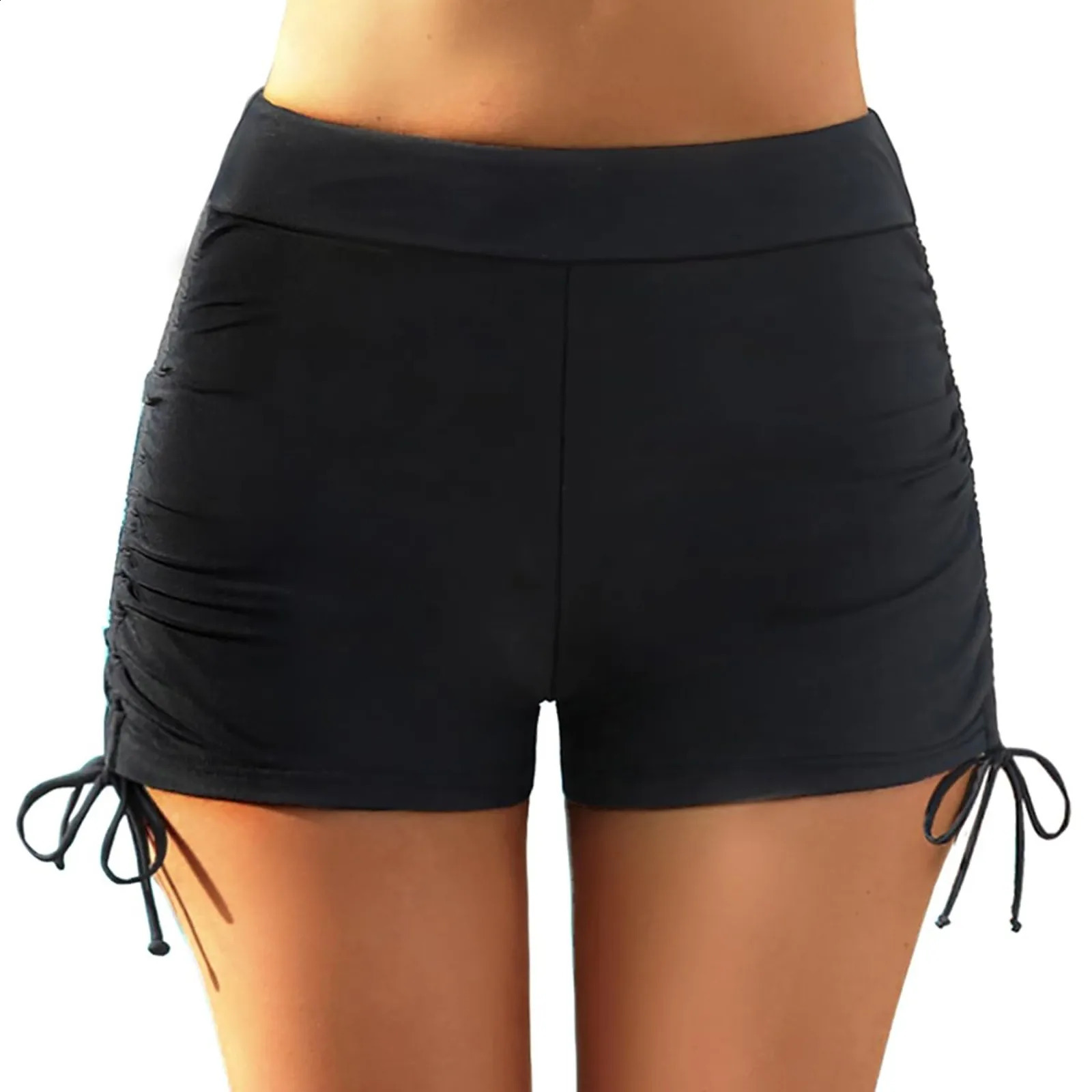 beach suit Plus Size High Waist Bikini Bottoms Swim Briefs Beach Shorts Ruched Bottom Cut Short Skirt Suit 250217