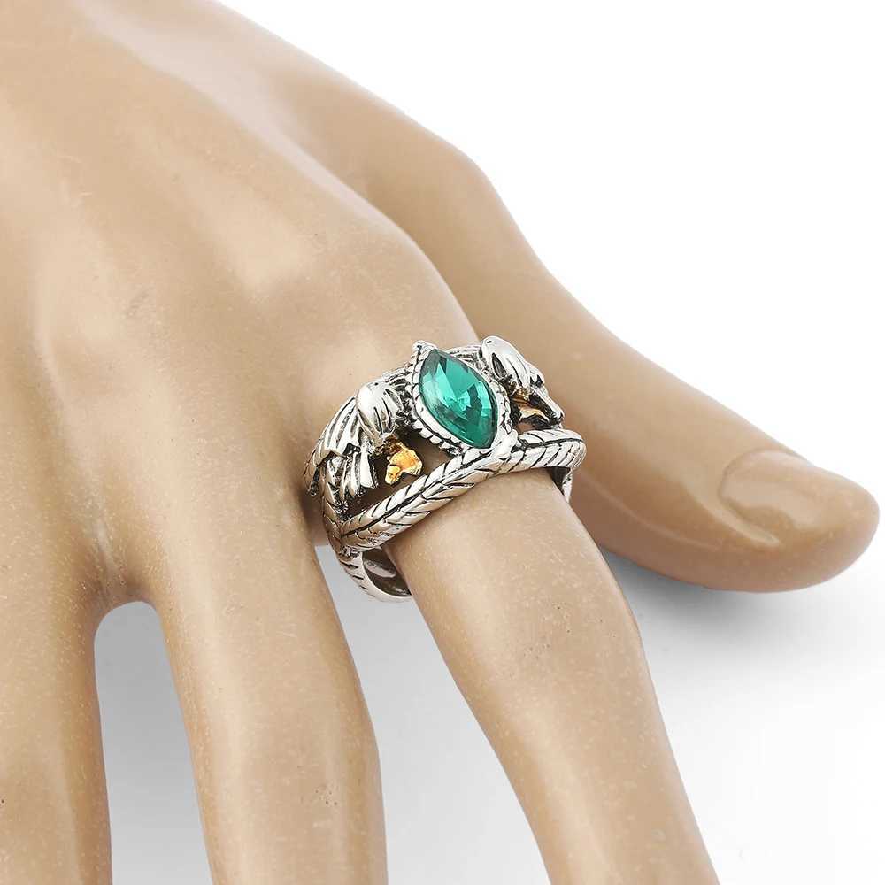 Lord Ring of Barahir Aragorn Gondor Green Crystal Rings Cosplay Creativity Personality Jewelry Gifts for MenXJ250219