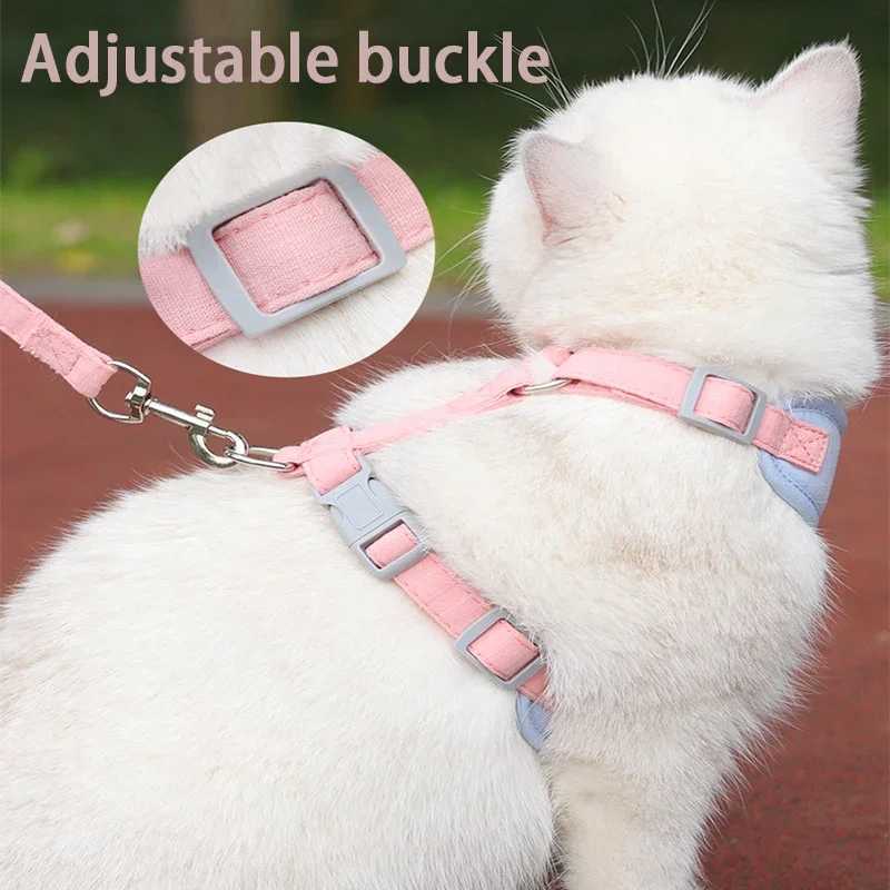 Puppy Harness Leash Set for Small Medium Dog Cat Vest Breathable Pet Chest Strap French Bulldog Chihuahua Poodle Pet SuppliesXJ250218