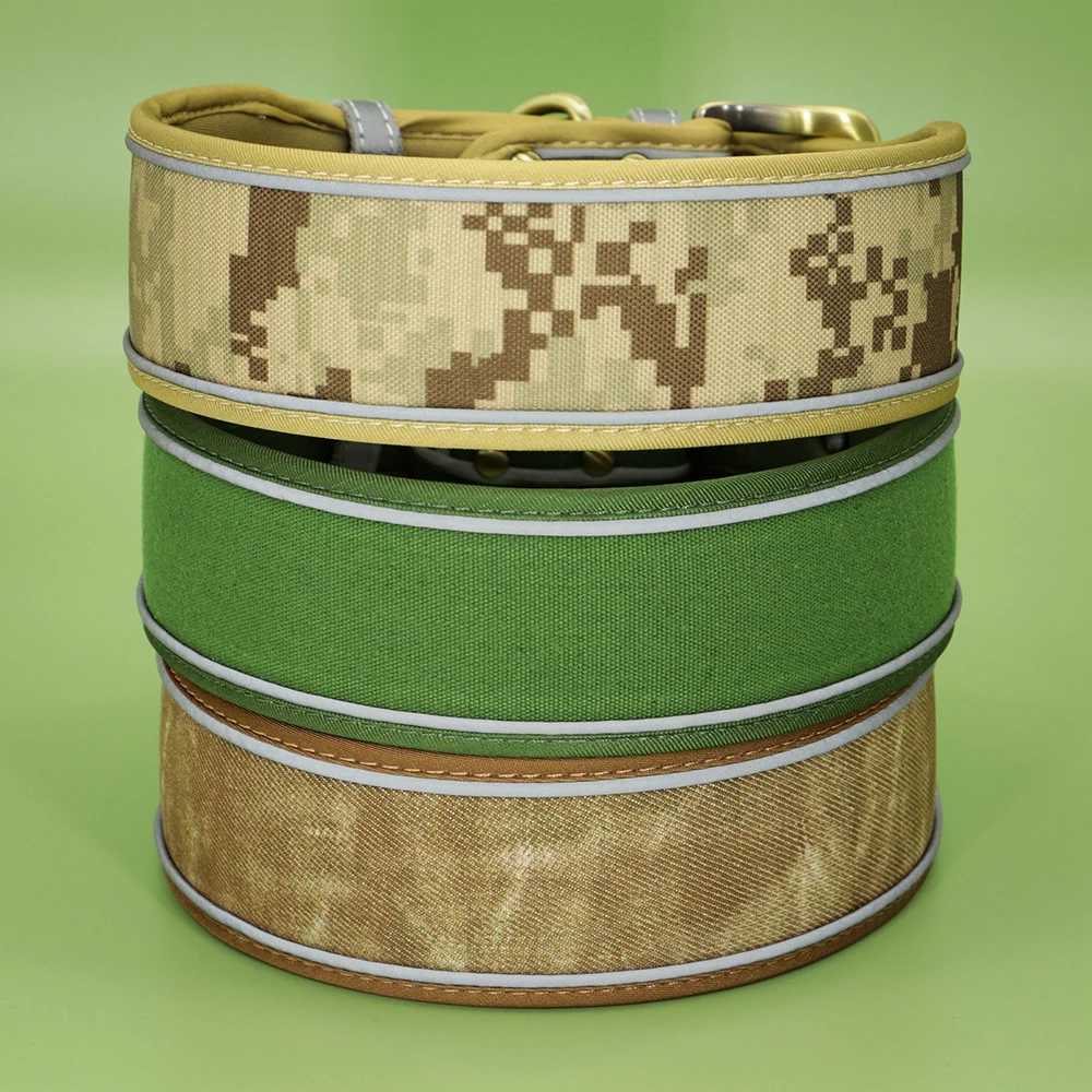 Reflective Puppy Big Dog Collar Adjustable Wide Pet Collars With Buckle For Small Medium Large Dogs Pitbull Greyhound Dog Chain W250219