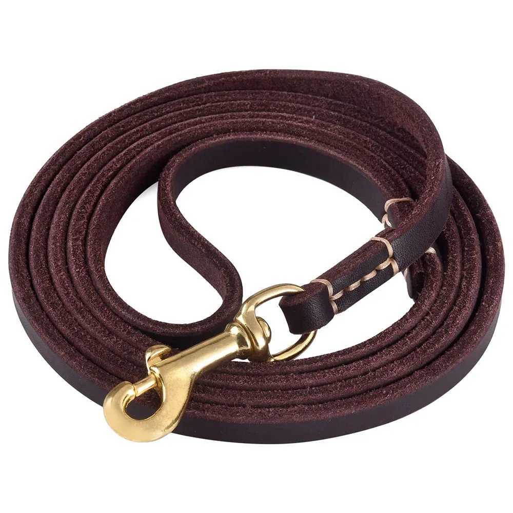 130cm/180cm Comfortable Genuine Leather Dog Leash Traction Rope for Small to Medium Dogs Training and Walking Brown Red GreenXJ250218