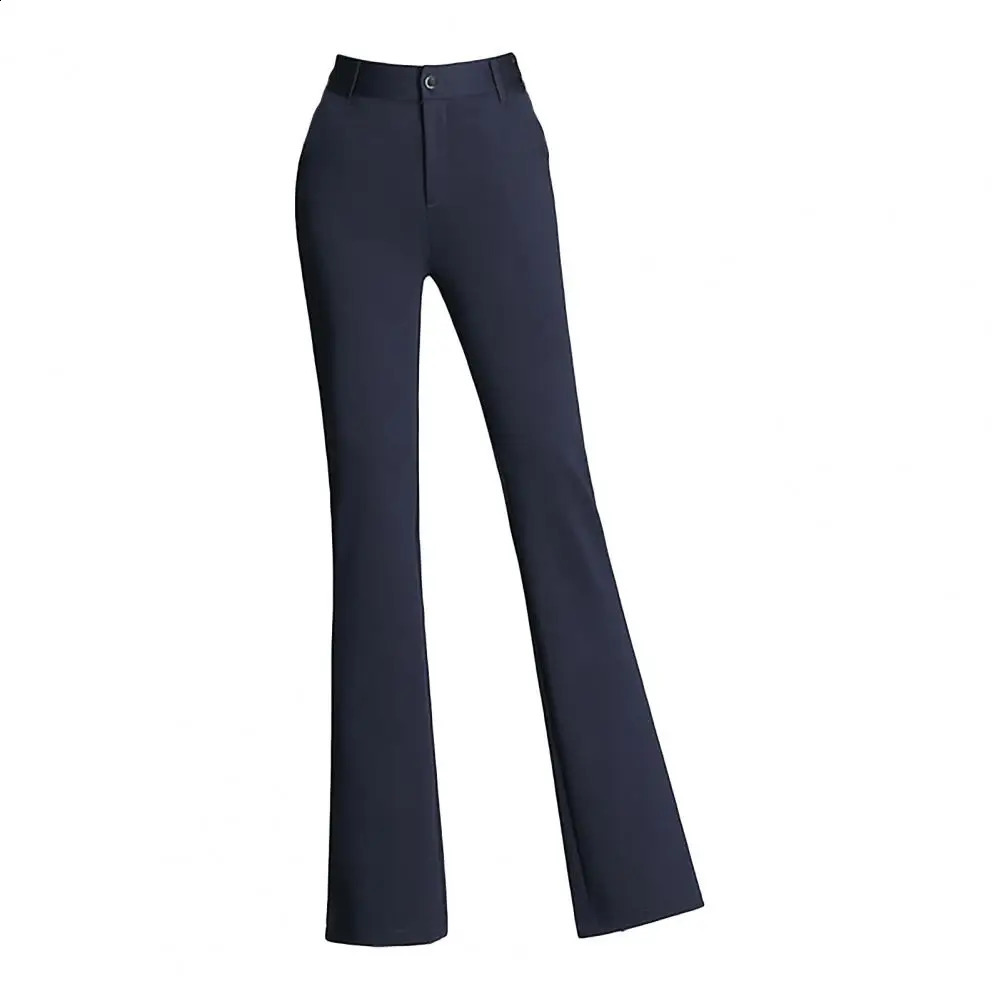 Korean Fashion Simplicity Women Flare Pants High Waist Slim Long Trouser Elegant Office Lady Vintage Straight Suit 250217