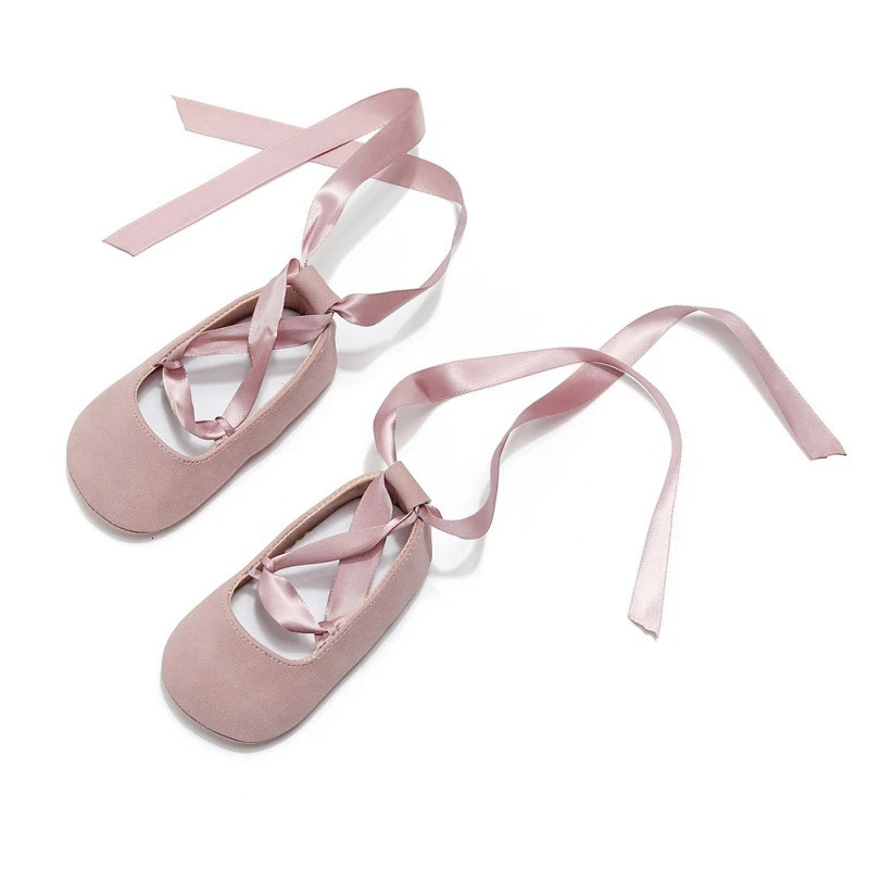 born Baby Girl Dance Shoes Ballerina Sweet Ribbon Toddler Infants Crib Shoes Kids Princess Shoes Soft Sole Footwear 250219